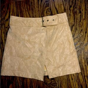 Brown suede Free People mini skirt